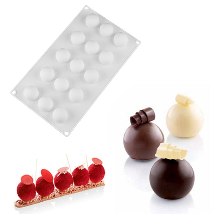 French Dessert 15 Even Spherical Cake Mold Mousse Silicone Creative DIY Baking Mold