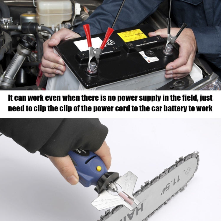 12V 免拆迷你電磨鏈條電動磨鏈機