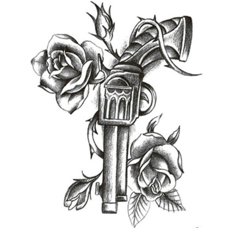 2張一賣 時尚花臂紋身貼 一次性紋身貼