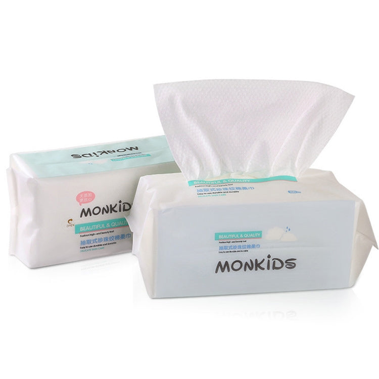 萌唄比KS037 一次性洗臉巾純棉加厚珍珠紋潔面抽巾