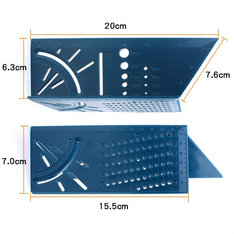 三維木工止型定規多功能角尺