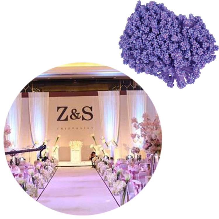 5把一賣 塑料手工DIY婚慶泡沫花頭仿真花束花蕊