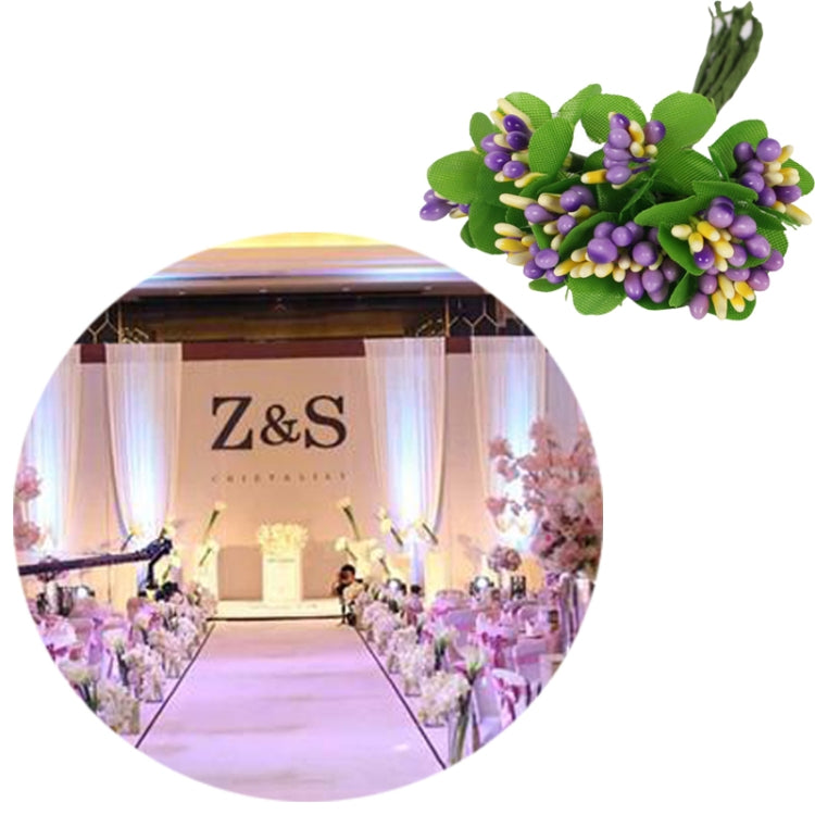 5把一賣 塑料手工DIY婚慶泡沫花頭仿真花束花蕊