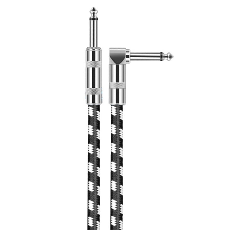 1直頭+1彎頭 6.35mm吉他線無氧銅芯TS大二芯連接線