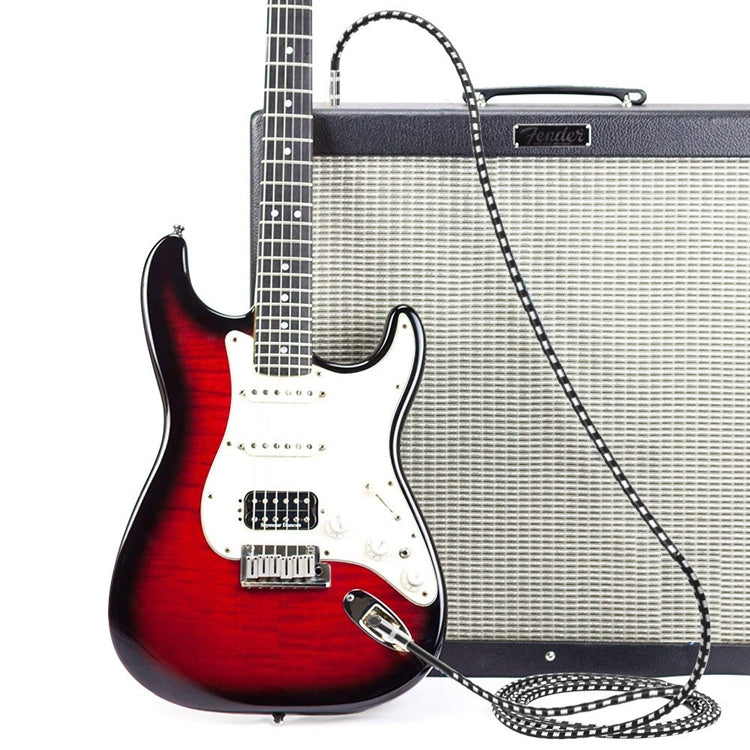 1直頭+1彎頭 6.35mm吉他線無氧銅芯TS大二芯連接線