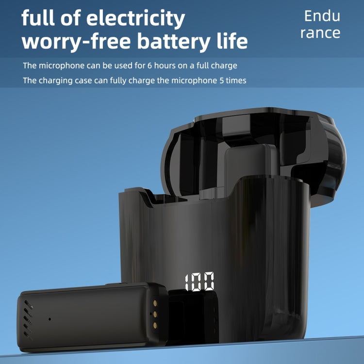 無線領夾降噪收音麥克風 帶充電倉