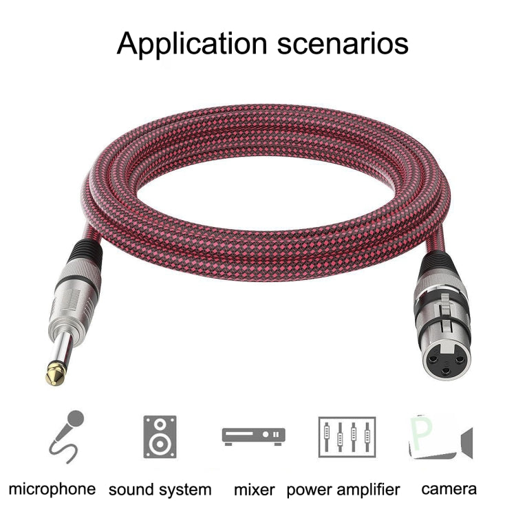紅黑網 TRS 6.35mm公轉卡農母 麥克風XLR平衡線