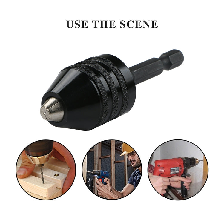 六角柄迷你鑽夾 轉換三爪夾頭電動工具