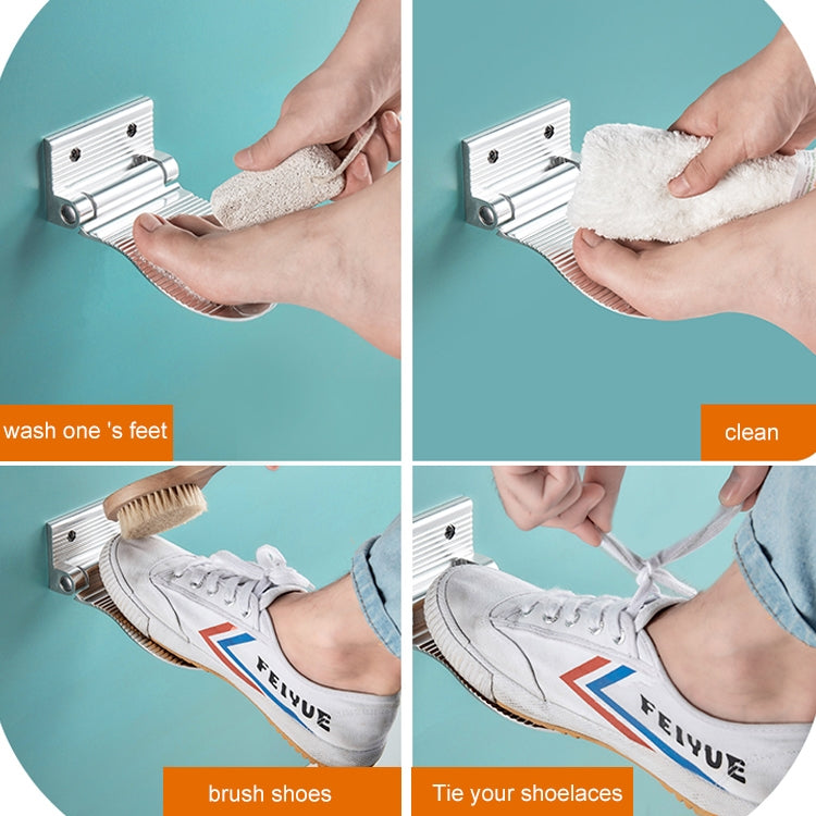 壁掛式浴室鋁合金淋浴腳架淋浴腳凳