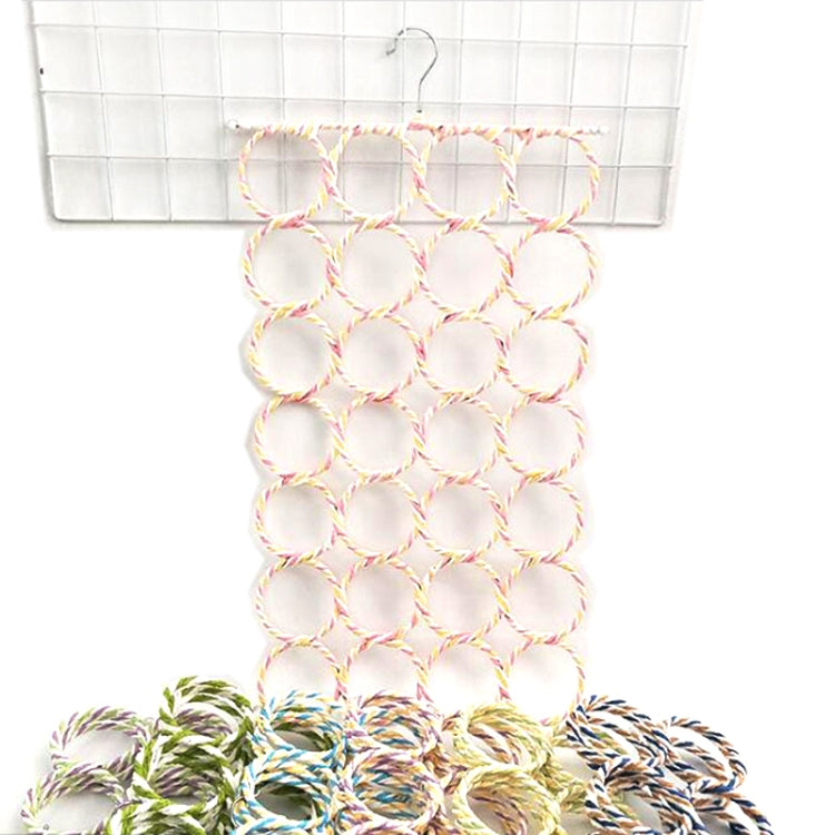 多功能可摺疊28圈圍巾架 顏色隨機發貨