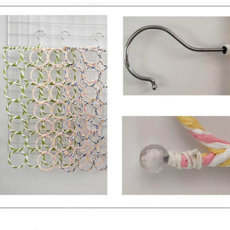 多功能可摺疊28圈圍巾架 顏色隨機發貨