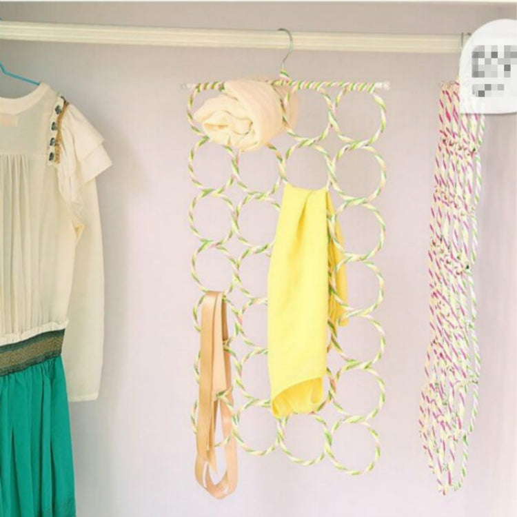 多功能可摺疊28圈圍巾架 顏色隨機發貨