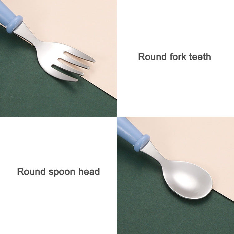 304不銹鋼勺叉盒三件套可愛寶寶幼兒園餐具套裝