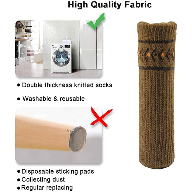 4隻裝 椅子腿針織防滑防刮擦襪飾蓋地板保護帽