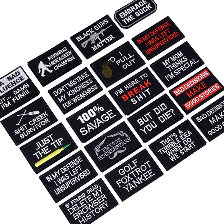 臂章魔術貼 英文字母刺繡布貼