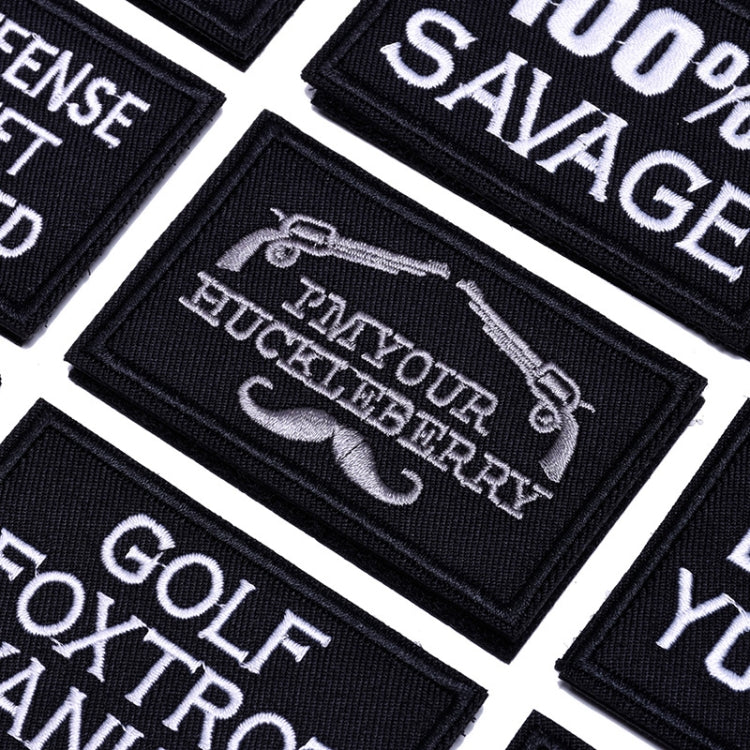 臂章魔術貼 英文字母刺繡布貼