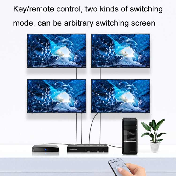 FJGEAR FJ-4K204 2進4出 高清4K音頻HDMI切換分配器