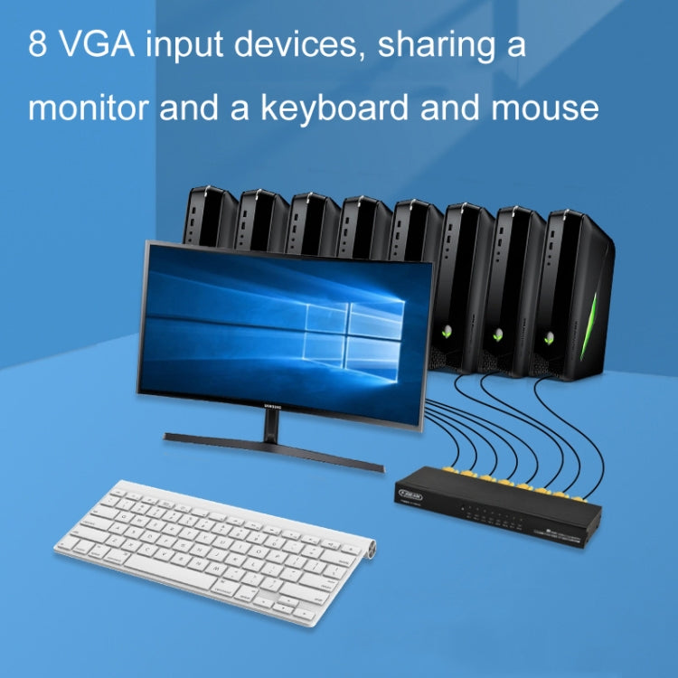 FJGEAR FJ-810UK 八進一出 KVM切換器帶桌面開關