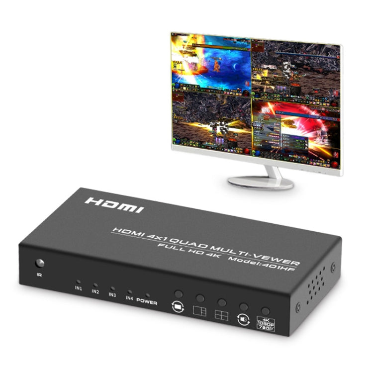 FJGEAR FJ-401HF 四進一出 4K HDMI分屏器 支持四畫面分割