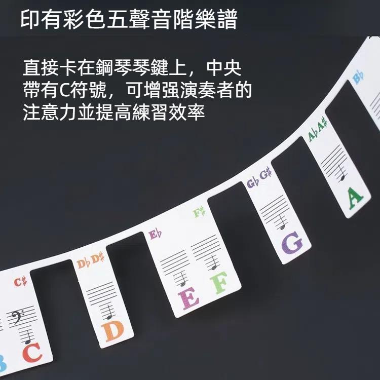 兒童初學者鋼琴彩色鍵盤貼紙樂器配件