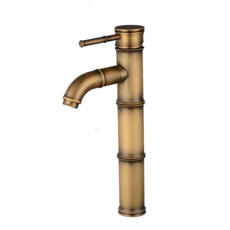 仿古冷熱水衛生間盆竹節瀑布面盆全銅水龍頭