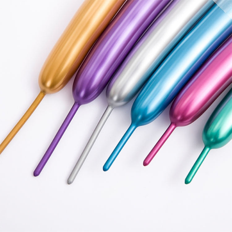 100個/包 加厚260金屬長條魔術氣球編製造型節日派對裝飾用品