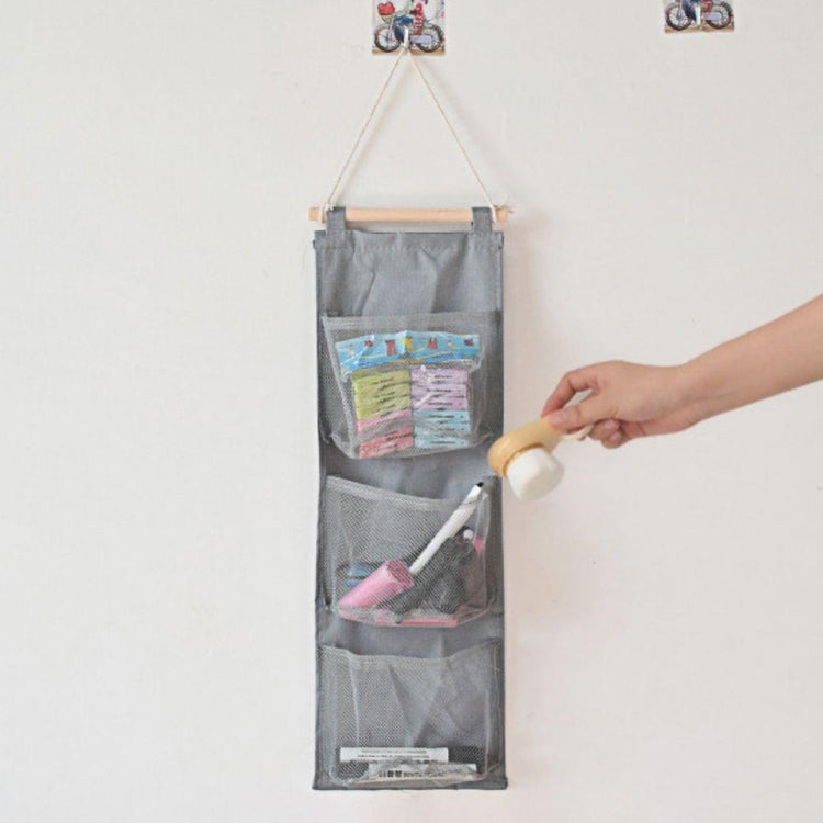 6口袋3層摺疊式掛袋置物架袋錢包手提袋收納袋