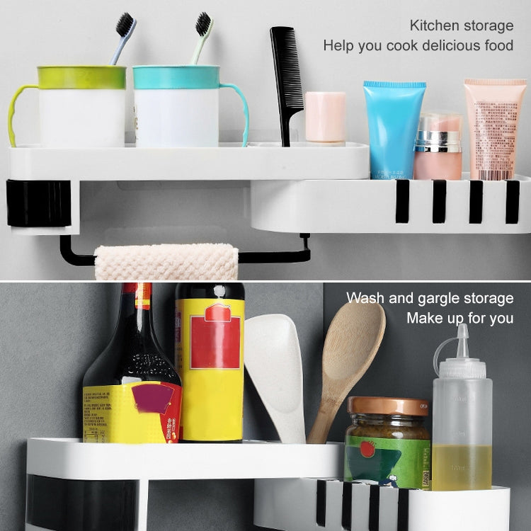 2個裝 浴室配件淋浴架無縫旋轉腳架無縫燈具貨架廚房三腳架