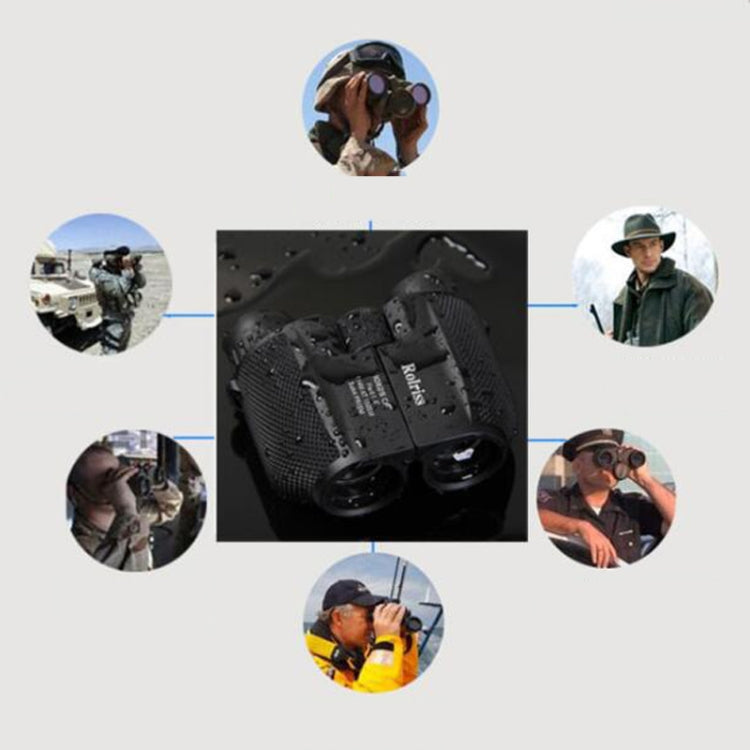 ROLISS 10X25 戶外運動便攜防水袖珍雙筒高倍望遠鏡