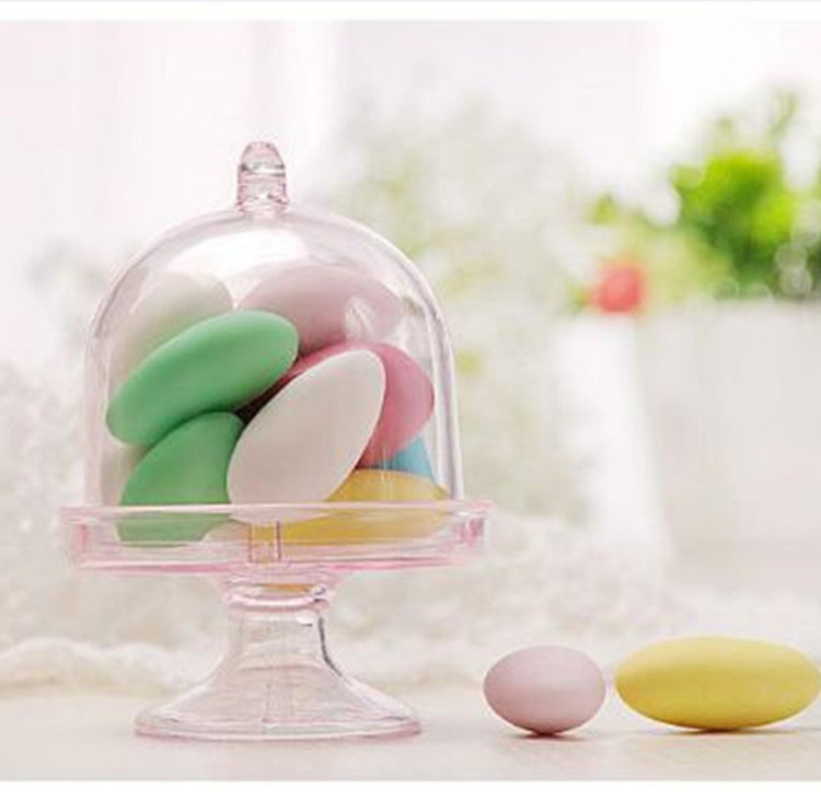 12個一賣 創意塑料小糖果盒 透明燈罩迷你食玩托盤形糖果盒子玩具