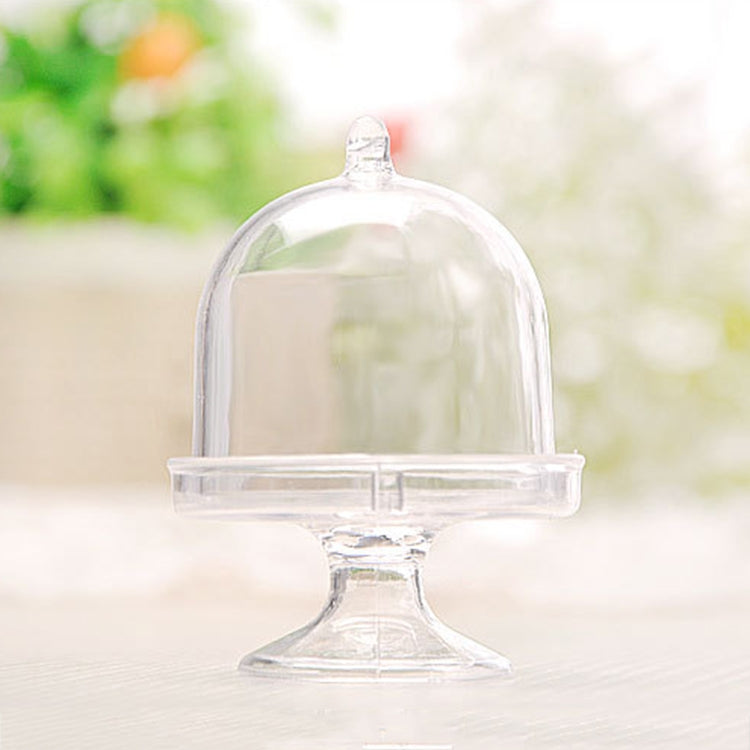 12個一賣 創意塑料小糖果盒 透明燈罩迷你食玩托盤形糖果盒子玩具