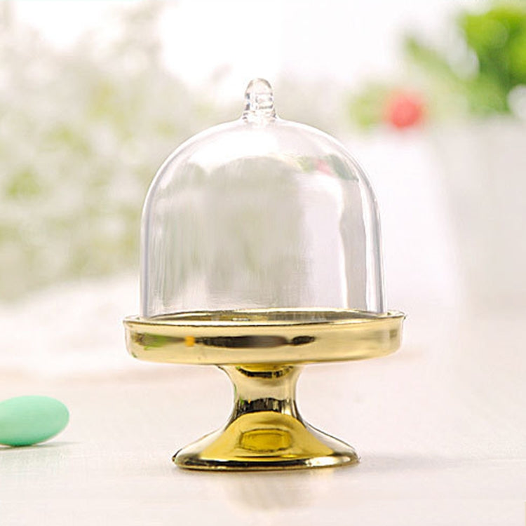 12個一賣 創意塑料小糖果盒 透明燈罩迷你食玩托盤形糖果盒子玩具