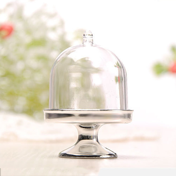 12個一賣 創意塑料小糖果盒 透明燈罩迷你食玩托盤形糖果盒子玩具