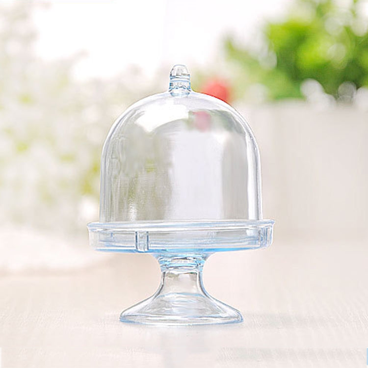 12個一賣 創意塑料小糖果盒 透明燈罩迷你食玩托盤形糖果盒子玩具