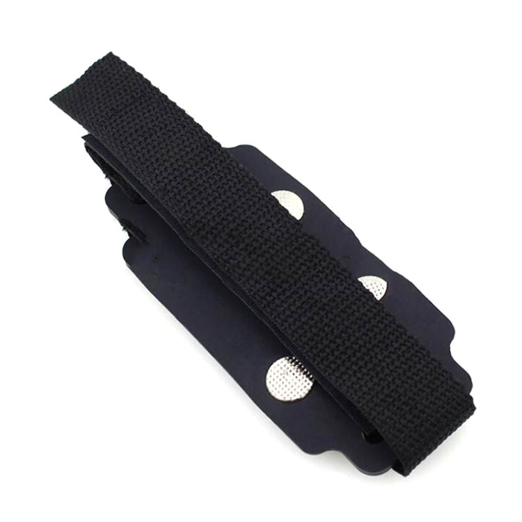 1對 綁帶式5齒硅膠冰爪戶外防滑鞋套 用於冰雪地面