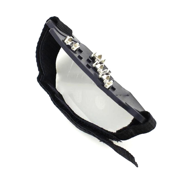 1對 綁帶式5齒硅膠冰爪戶外防滑鞋套 用於冰雪地面