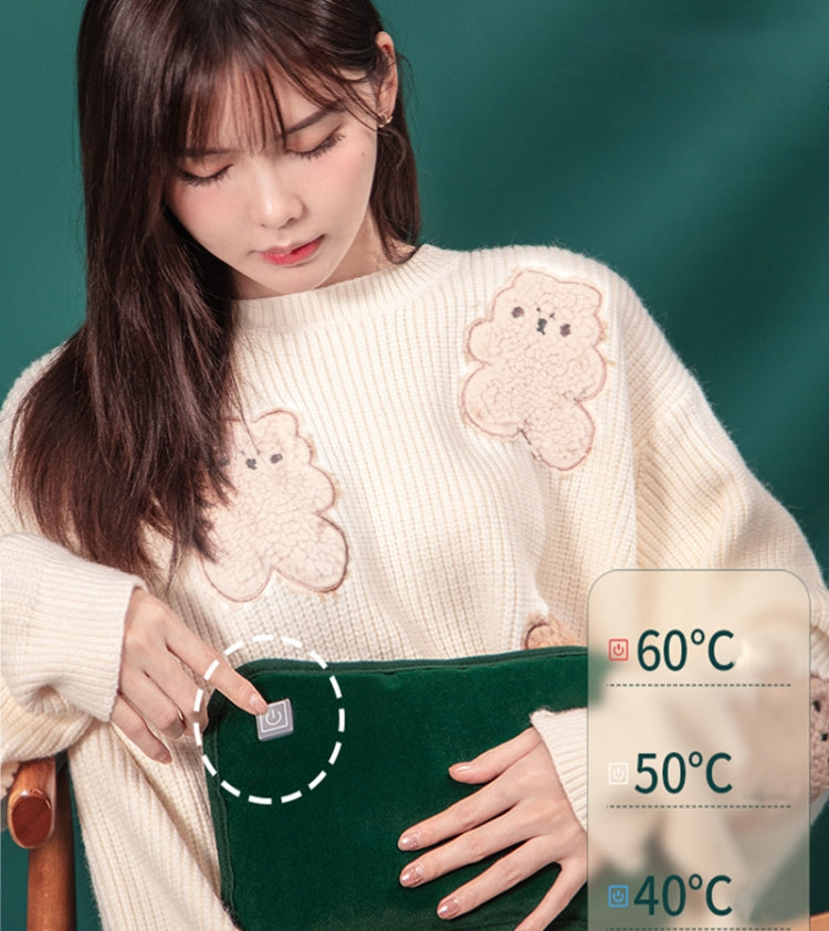 無水型石墨烯熱水袋充電式暖手寶暖水袋毛絨布套，款式：