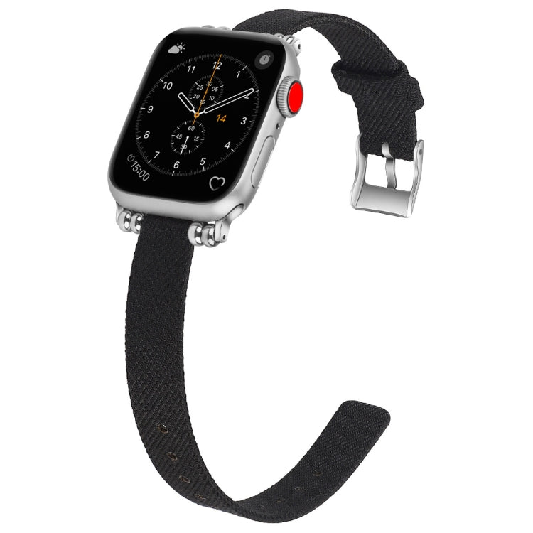 尼龍帆布串珠錶帶適用於Apple Watch Series