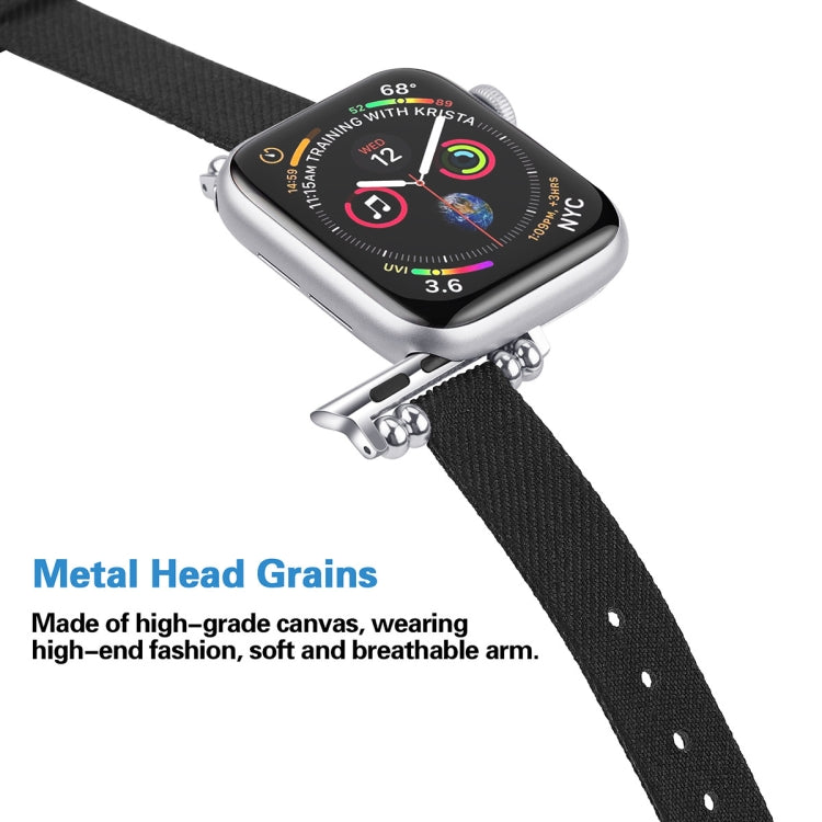尼龍帆布串珠錶帶適用於Apple Watch Series