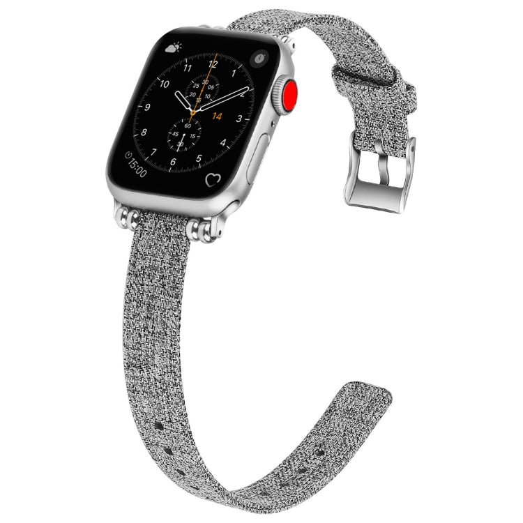 尼龍帆布串珠錶帶適用於Apple Watch Series