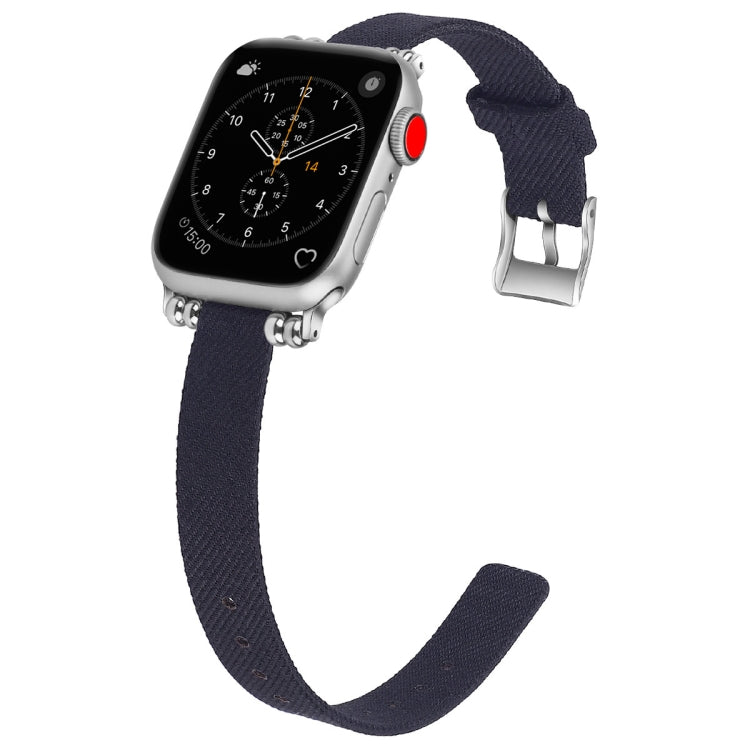 尼龍帆布串珠錶帶適用於Apple Watch Series