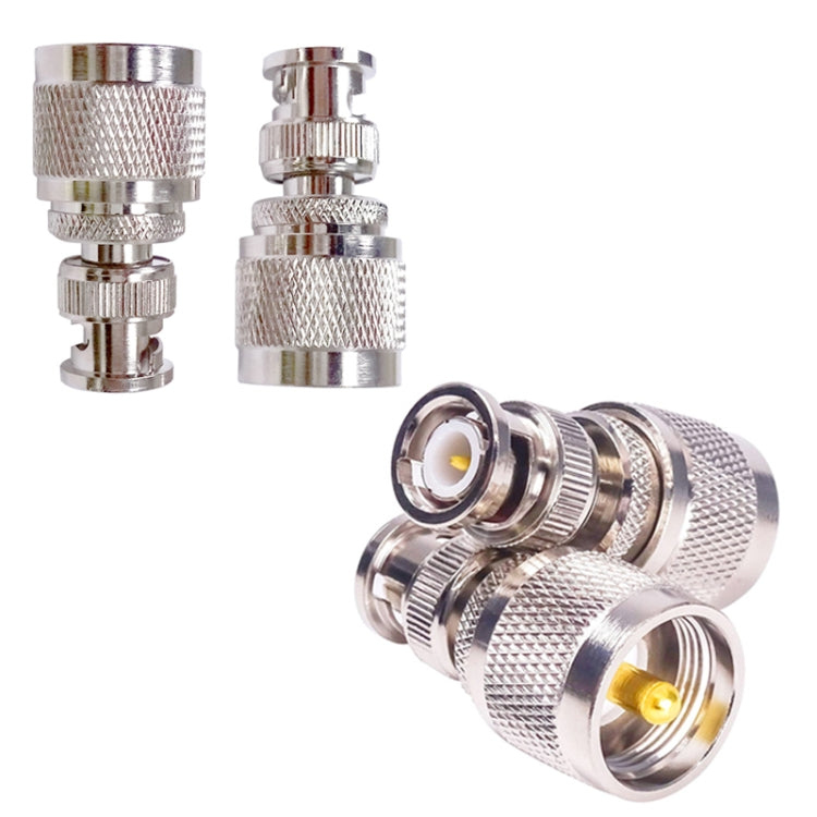 PL259 BNC 公頭轉UHF 公頭直頭射頻同軸適配器連接器