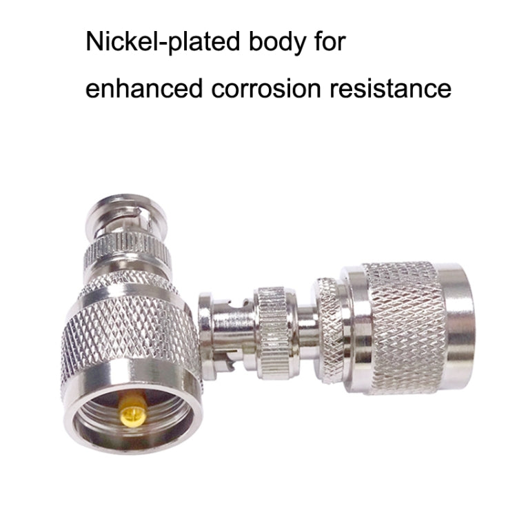 PL259 BNC 公頭轉UHF 公頭直頭射頻同軸適配器連接器