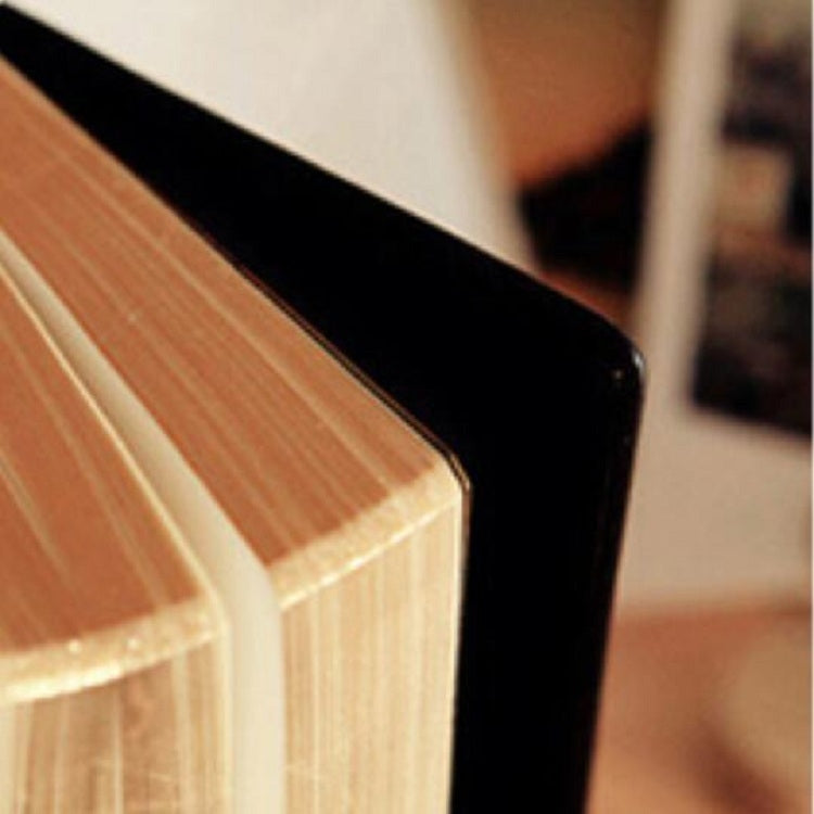 Ultra-Thick Retro Simple Lmitation Leather Thick Horizontal Blank Notebook, Specifications:Large Gold Rim Horizontal Line