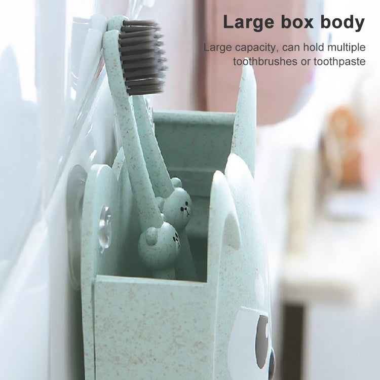 卡通狗狗牙刷牙膏吸壁式置物架，尺寸:16x14x5厘米