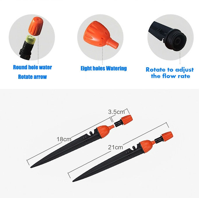 園藝可調設備微噴滴灌霧化噴頭自動澆花器