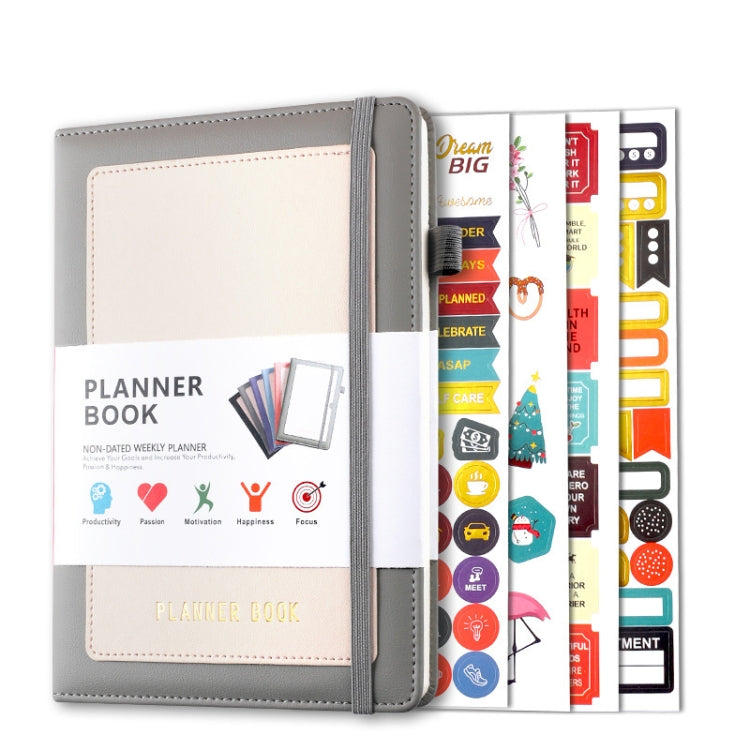 YMX-018  A5 自律綁帶筆記本周計劃月計劃本點陣方格計劃者效率手冊