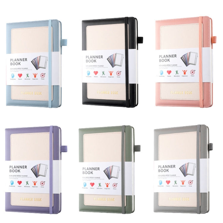 YMX-018  A5 自律綁帶筆記本周計劃月計劃本點陣方格計劃者效率手冊