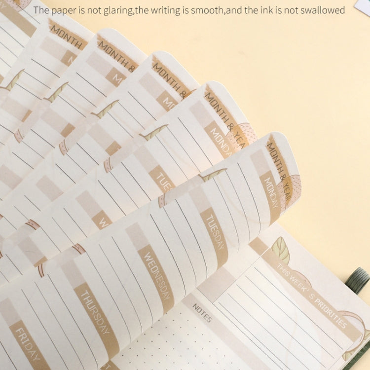 YMX-018  A5 自律綁帶筆記本周計劃月計劃本點陣方格計劃者效率手冊