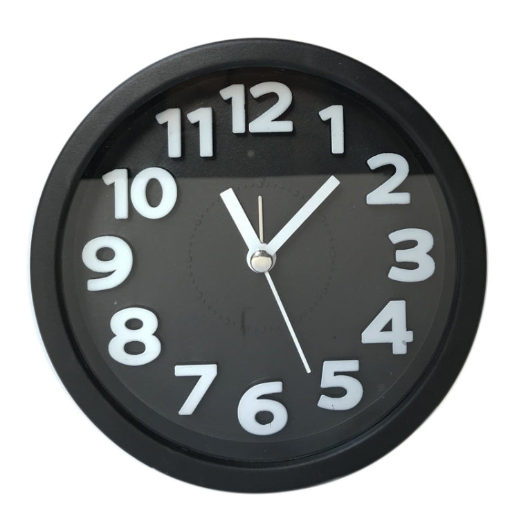 圓形 12厘米直徑 糖果色立體数字靜音鬧鐘兒童學生鬧鐘